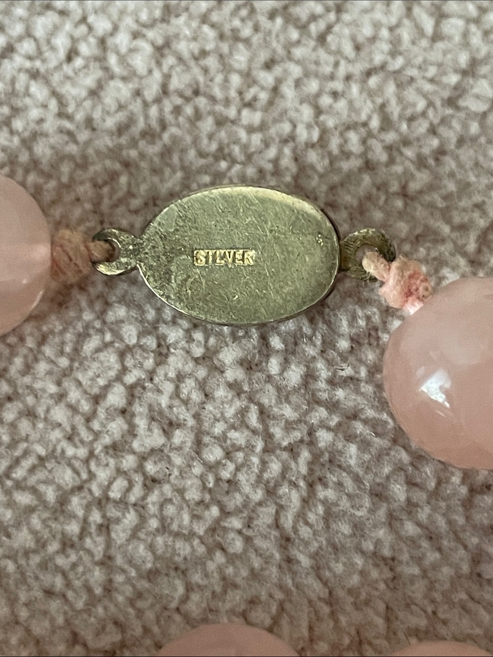 Rose Quartz Beaded Necklace - Pink Gemstone Strand - Picture 3 of 3